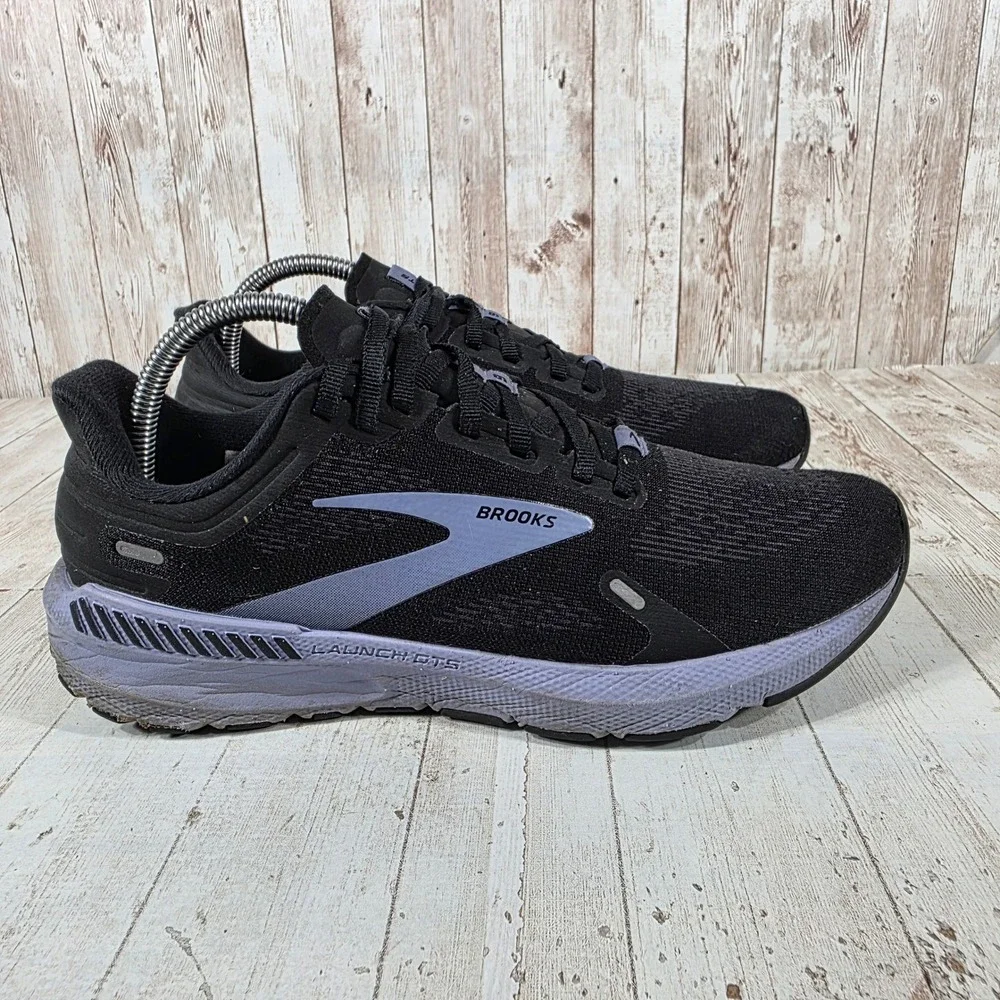 Brooks Launch GTS 9 Womens Running Shoes Black Purple 1203741B060 Size 9